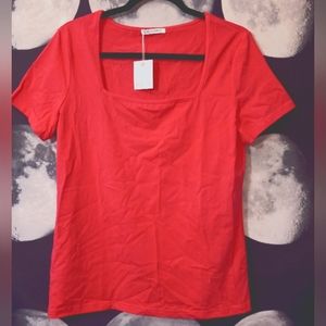 NWT Mangopop Bright pink tee